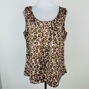 Chico’s Animal Print Sleeveless Top Size Large